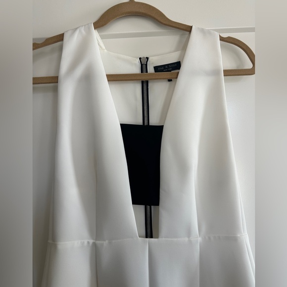 Rag & Bone Izzy Sleeveless Cutout Dress in White/Black size 2 - Picture 7 of 13